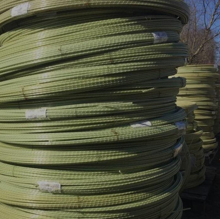 Stiklašķiedras kompozīta armatūras rullis